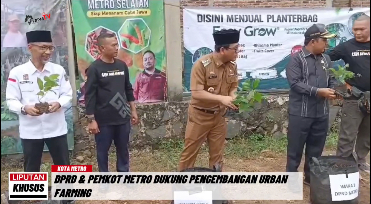 DPRD & PEMKOT METRO DUKUNG PENGEMBANGAN URBAN FARMING