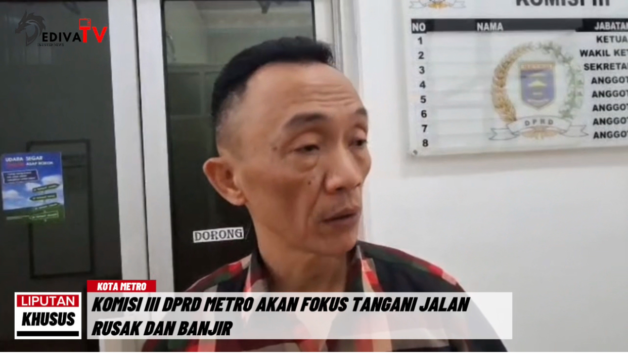 KOMISI III DPRD METRO AKAN FOKUS TANGANI JALAN RUSAK DAN BANJIR