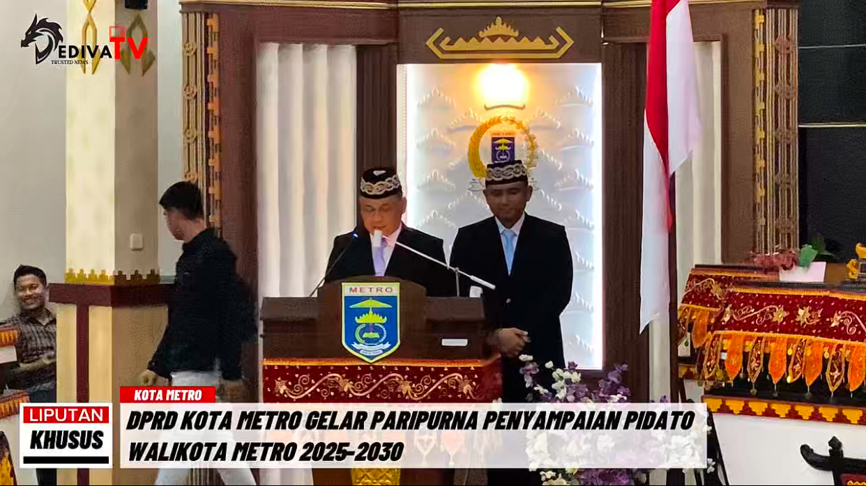 DPRD KOTA METRO GELAR PARIPURNA PENYAMPAIAN PIDATO WALIKOTA METRO 2025-2030